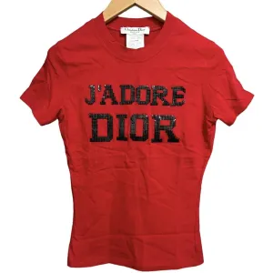 Christian Dior J'Adore Dior 1947 Studs Galliano Tank Top Shirt Red