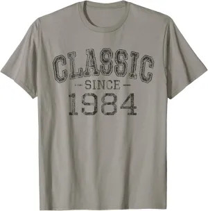 Classic since 1984 Vintage Style Born in 1984 Birthday Gift T-Shirt