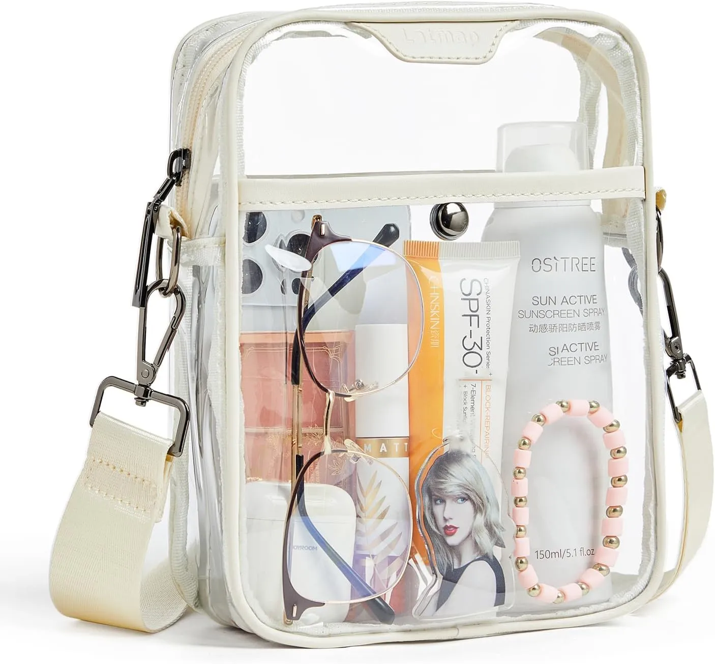 Clear bags Stadium Approved Crossbody Sling Bag Fanny Pack Backpack Purses for Women Men Belt bag for stadium events