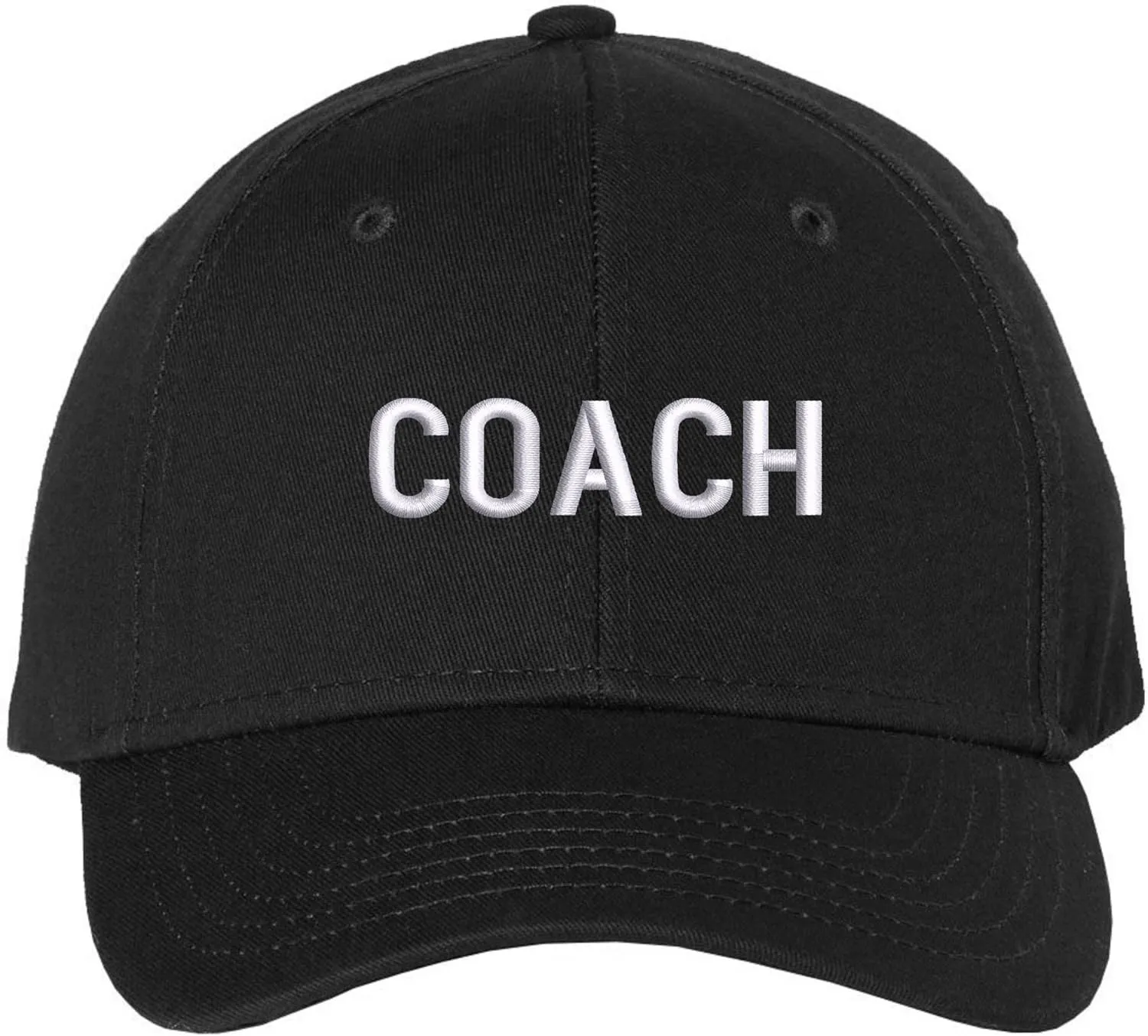 Coach Baseball Hat | Embroidered Coaches Uniform Head or Assistant Coach Sports Team Cap for Men & Women
