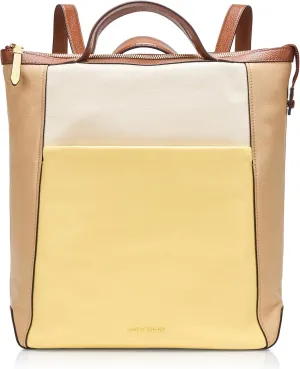 Cole Haan Women's Grand Ambition Convertible Luxe Bkpk, Pale Banana, Ivory, British Tan, Soft Buff