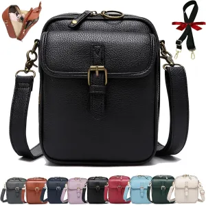 Collaborate Crossbody Leather Bag, Urvashi Leather Small Purse, Collaboraten1 Vintage Shoulder Handbag with Card Slots