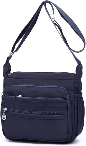 Collsants Small Nylon Crossbody Bag for Women Everyday Purse Travel Shoulder Bag Multi Pocket