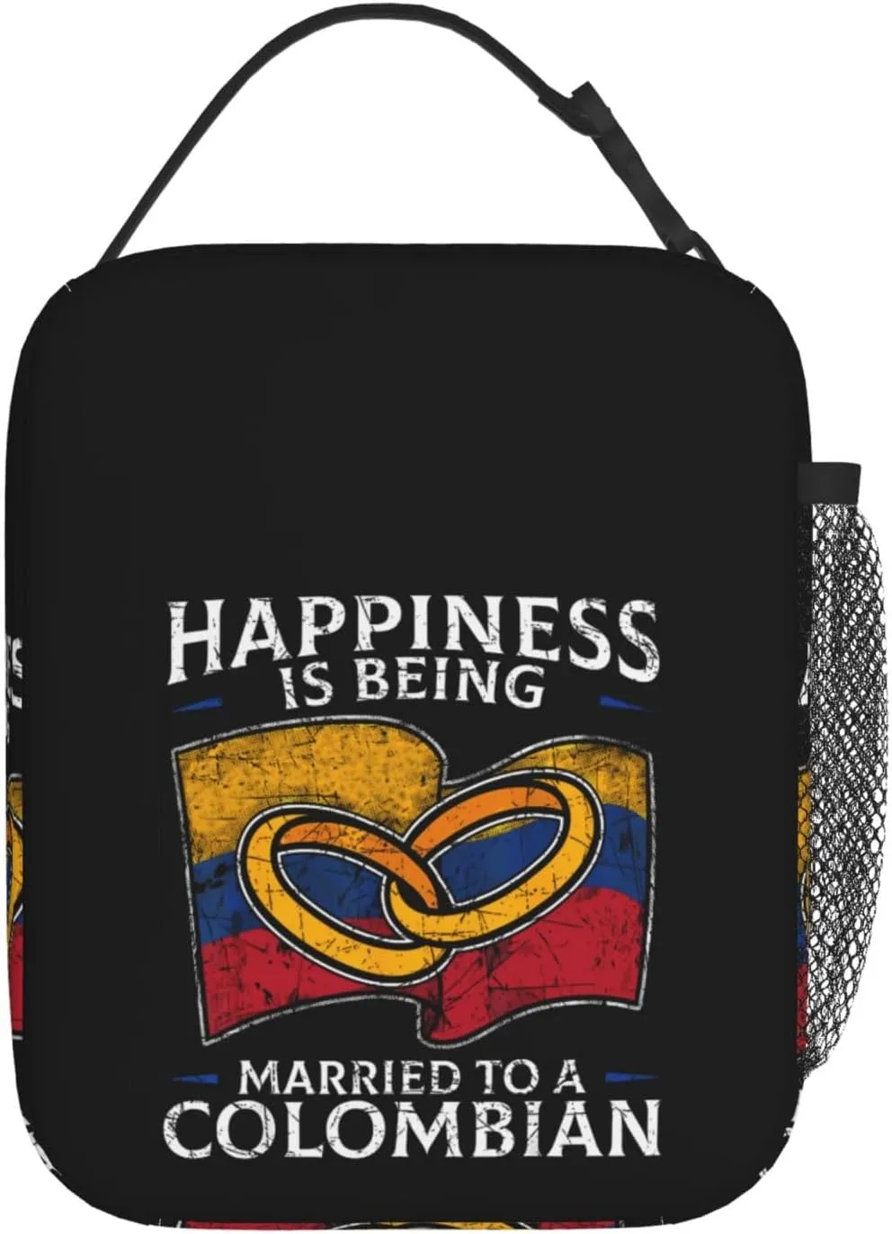 Colombia Marriage Colombian Married Flag Culture Lunch Bag Insulated Lunch Box Reusable Tote Bags For Work Picnic Office Travel