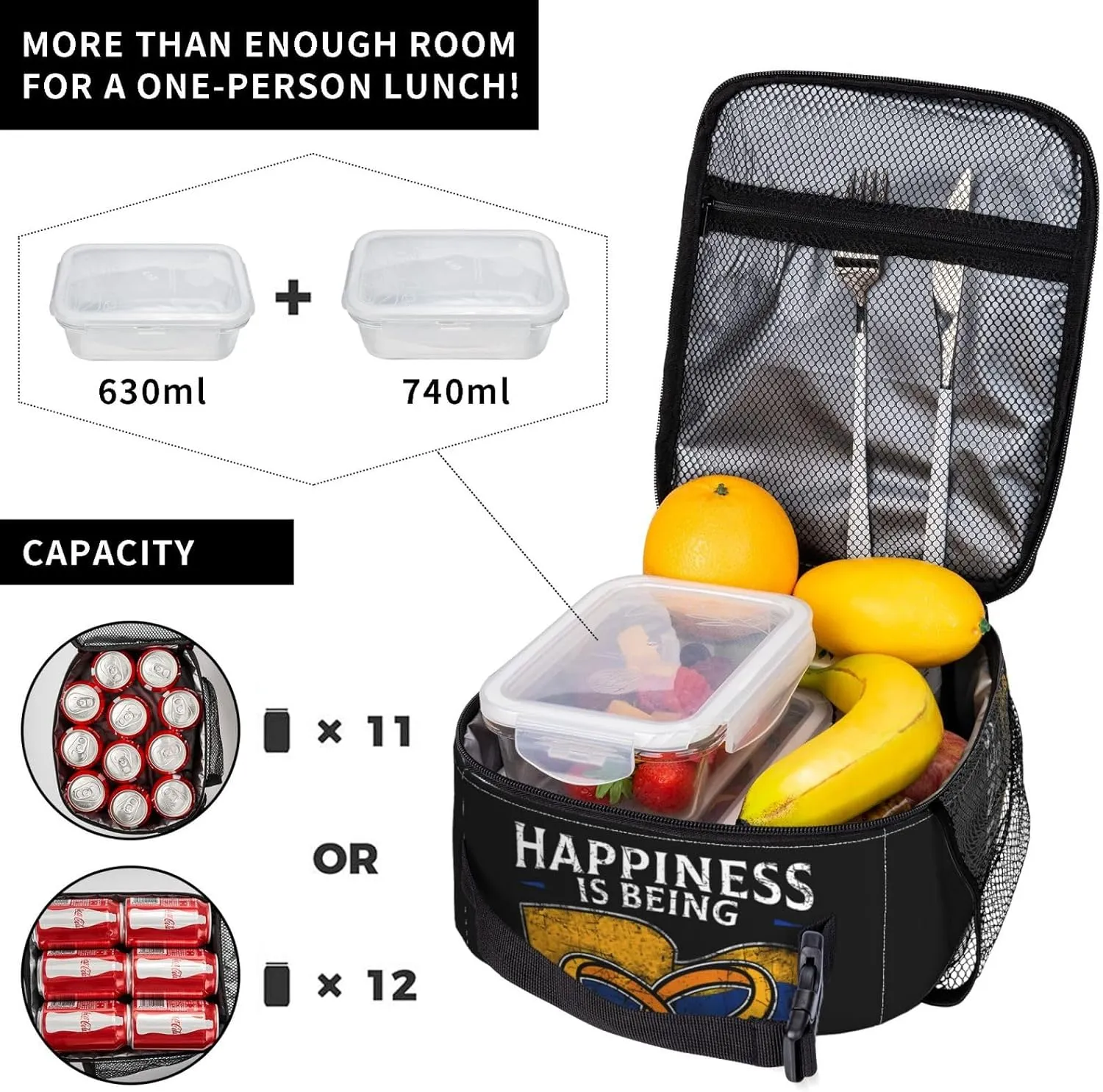 Colombia Marriage Colombian Married Flag Culture Lunch Bag Insulated Lunch Box Reusable Tote Bags For Work Picnic Office Travel