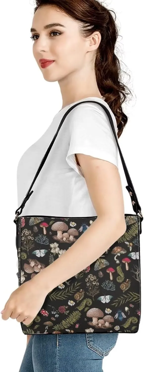Coloranimal Women Cuties French Bulldog Leather Handbag Reusable Tote Bag