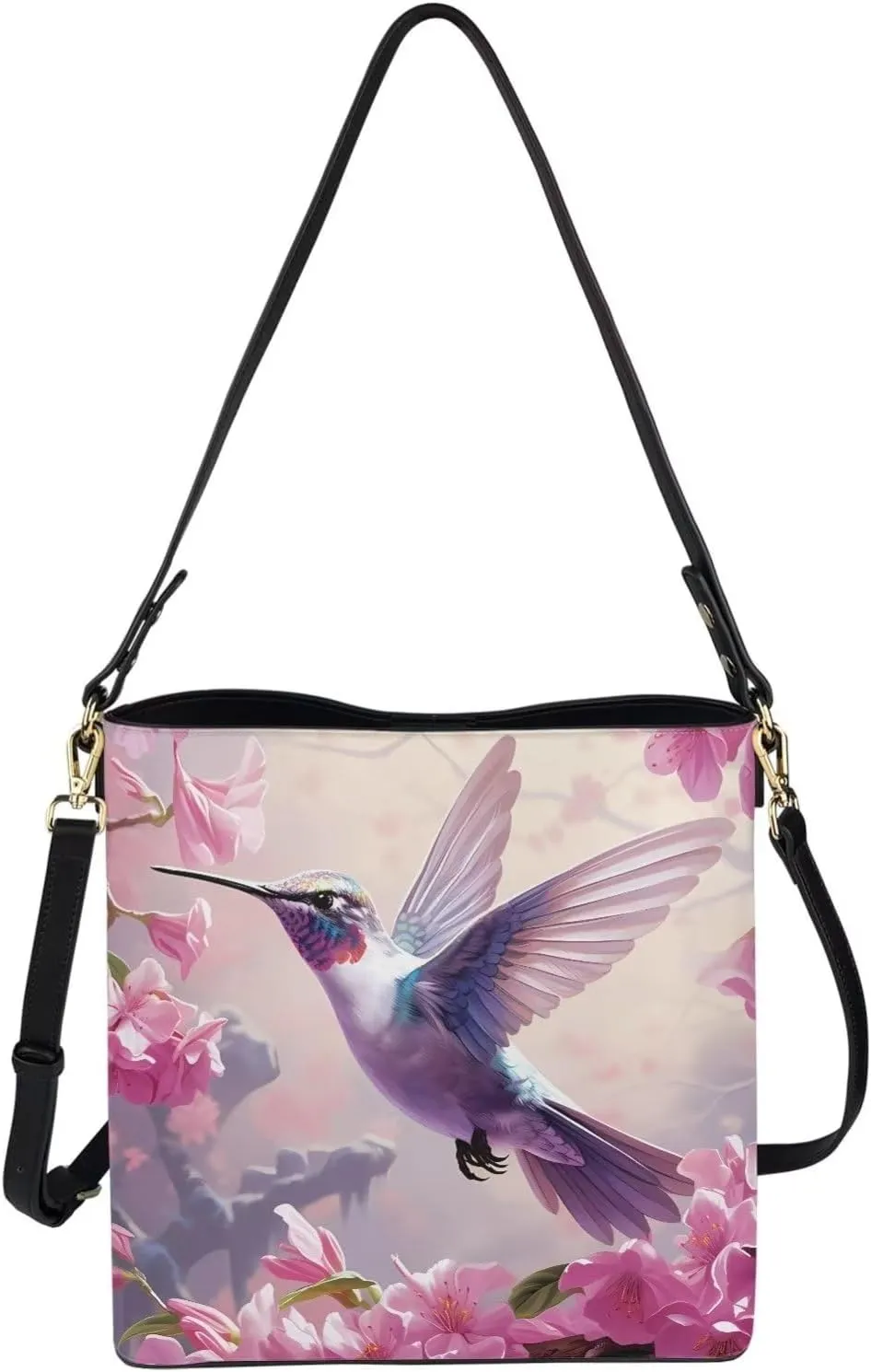 Coloranimal Women Cuties French Bulldog Leather Handbag Reusable Tote Bag