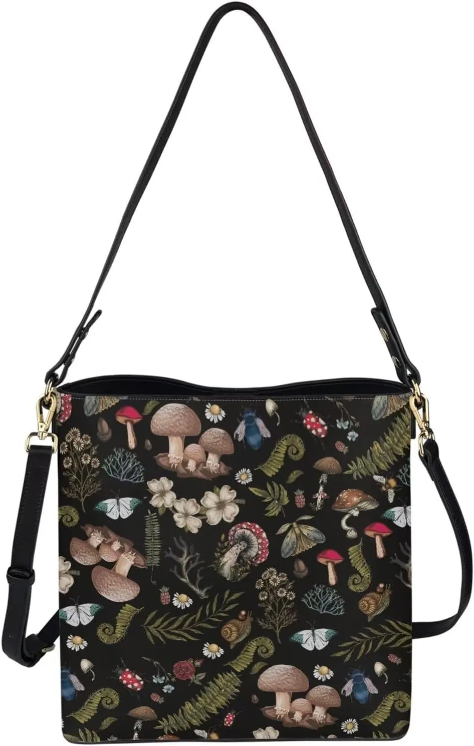 Coloranimal Women Cuties French Bulldog Leather Handbag Reusable Tote Bag