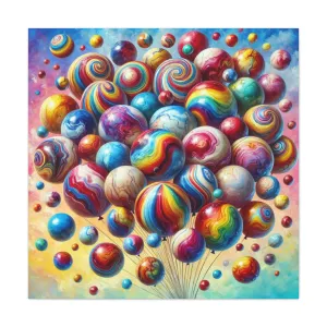 Colorful Balloons Canvas Art - Vibrant Decorative Piece for Celebrations, Gifts for friends, Gifts for love ones, Home decoration, Office decoration