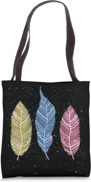 Colorful Feathers Tote Bag