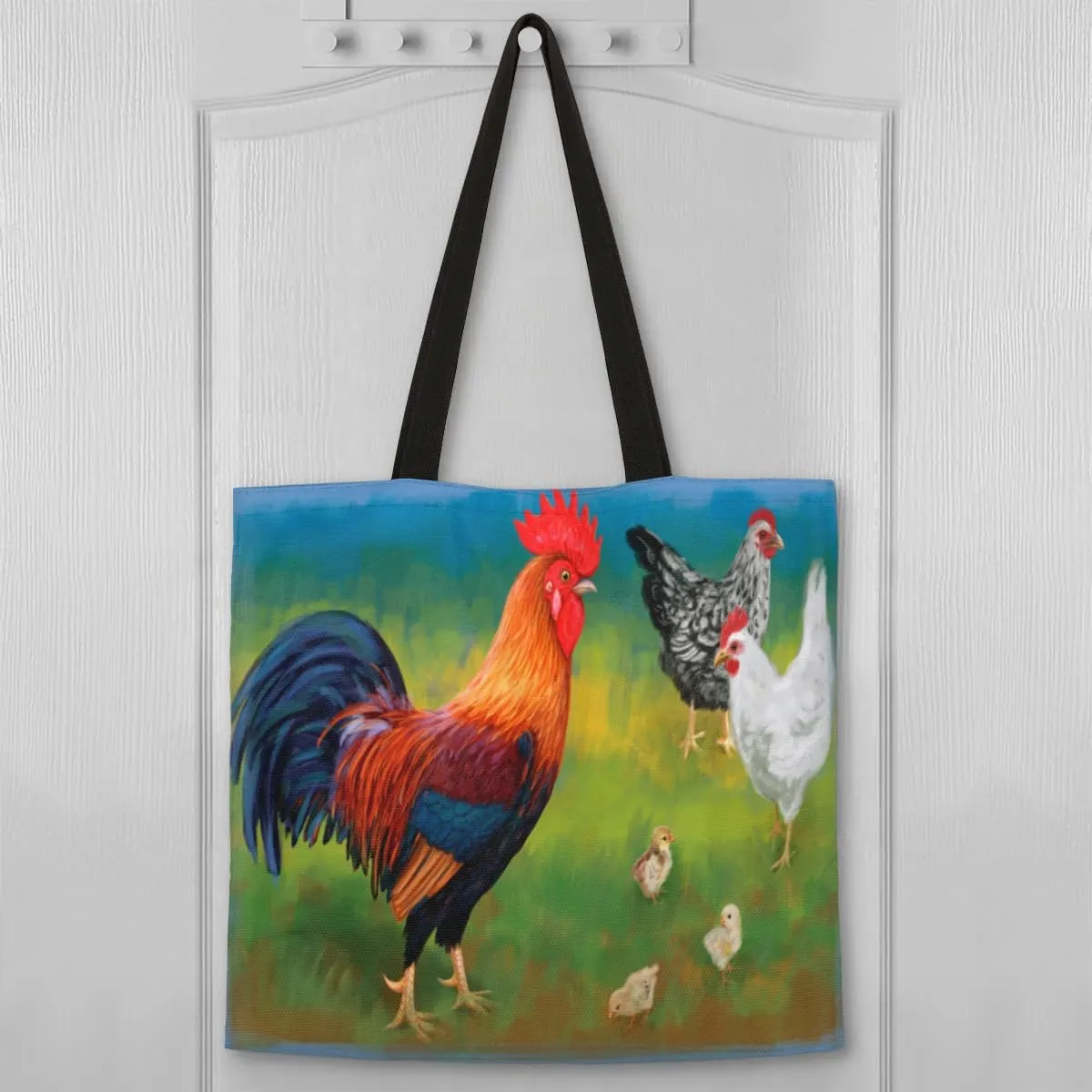 Colorful Mountains Canvas Tote Bag for Women Men Stylish Tote Handbag Shoulder Bag Reusable Grocery Bag