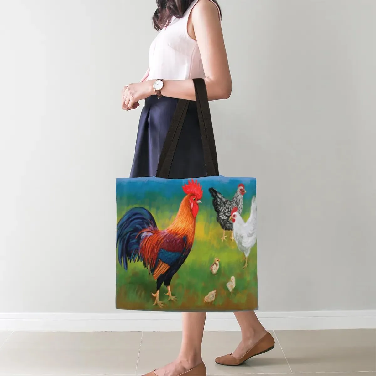 Colorful Mountains Canvas Tote Bag for Women Men Stylish Tote Handbag Shoulder Bag Reusable Grocery Bag