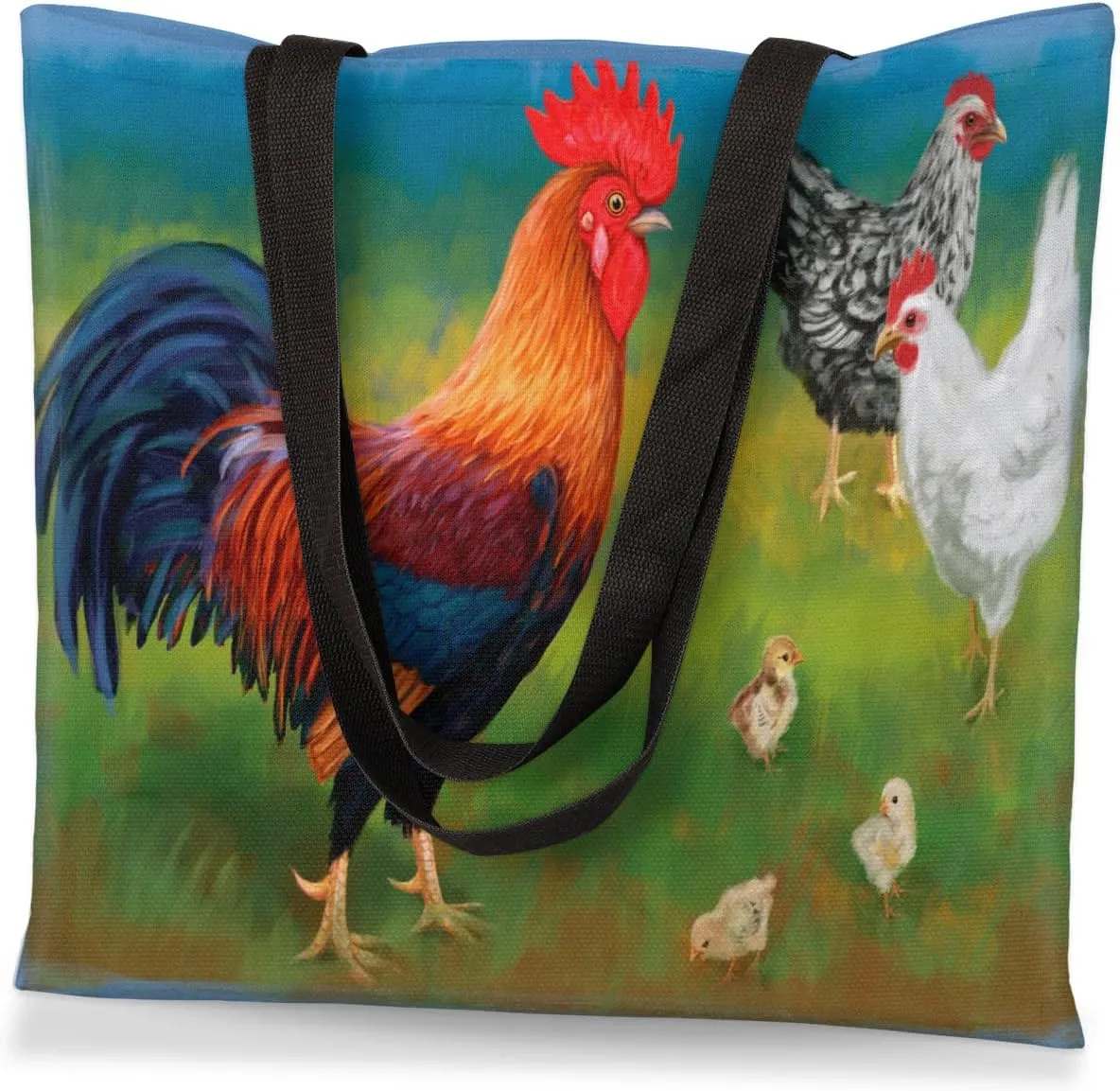 Colorful Mountains Canvas Tote Bag for Women Men Stylish Tote Handbag Shoulder Bag Reusable Grocery Bag