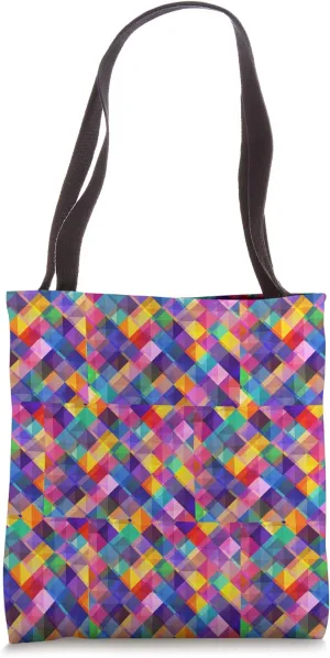 Colorful Polygon Design Tote Bag