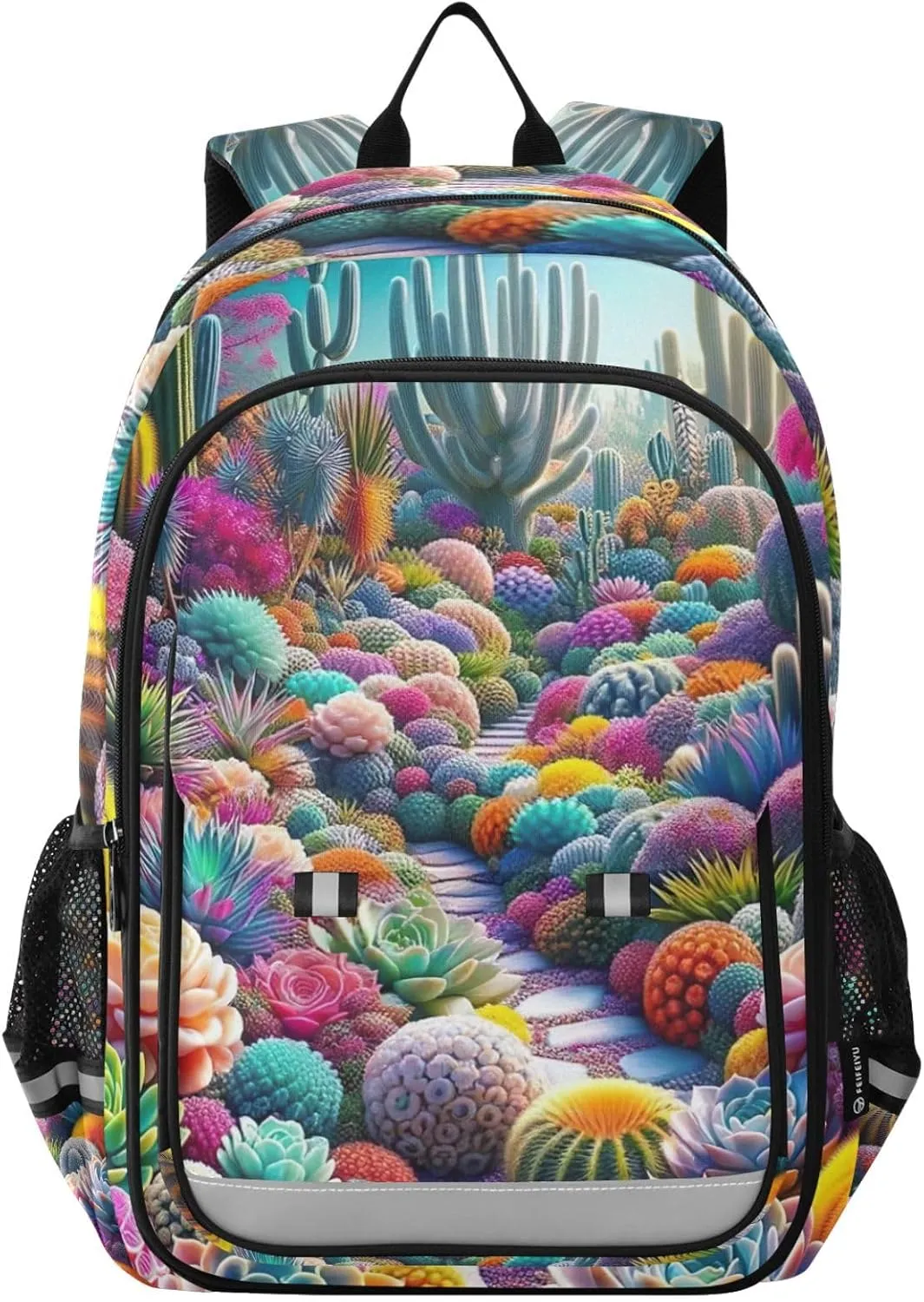 Colorful Succulents Garden Book Bag Kids, Backpack Elementary School, Kids Backpack for Travel
