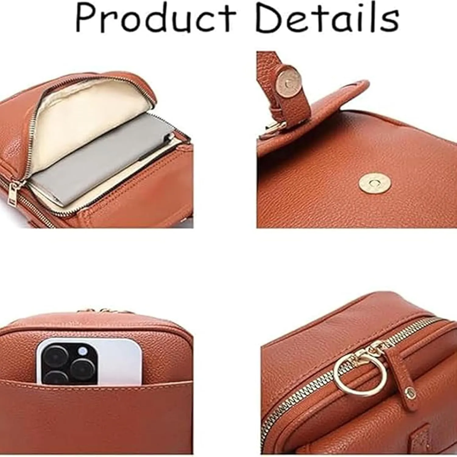 Comebybuy Purse Vintage Mini Messenger Bag, Comebybuy Crossbody Bag, 10 Card Slots, And Soft Lining for Cleaning Glasses