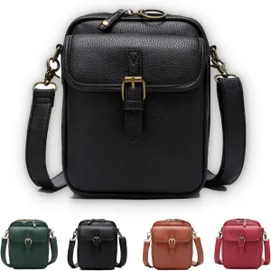 Comebybuy Purse Vintage Mini Messenger Bag, Comebybuy Crossbody Bag, 10 Card Slots, And Soft Lining for Cleaning Glasses