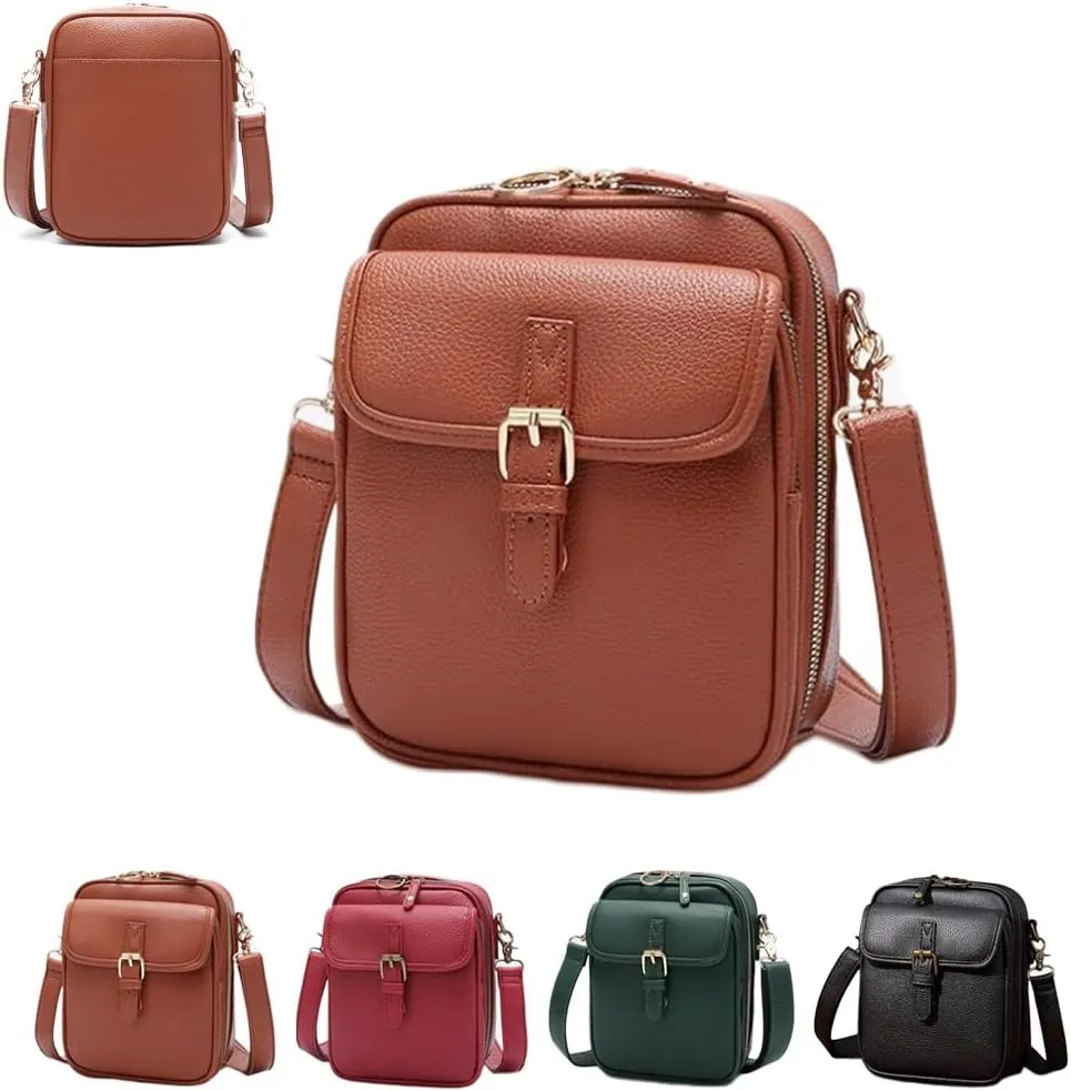 Comebybuy Purse Vintage Mini Messenger Bag, Comebybuy Crossbody Bag, Vintage Double Layer Large Capacity Messenger Bag