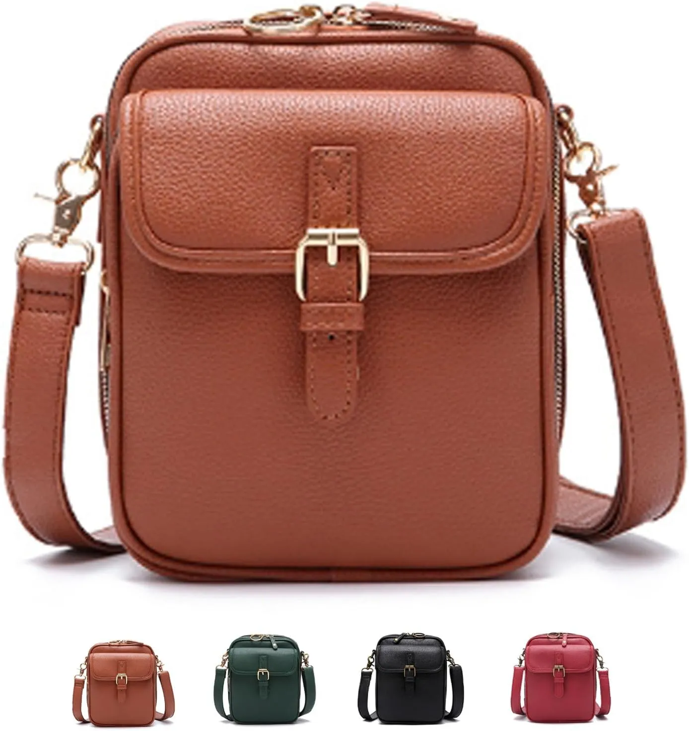 Comebybuy Purse Vintage Mini Messenger Bag, Vintage Large Capacity Messenger Bag, with 10 Card Slots