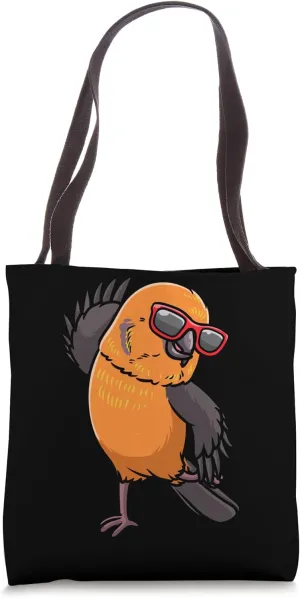 Common Crossbill Bird With Sunglasses Dancing Birding Birder Tote Bag