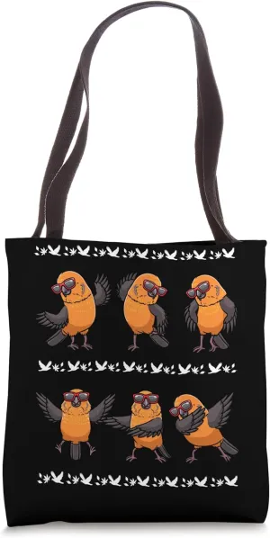 Common Crossbill Bird With Sunglasses Dancing Birding Birder Tote Bag