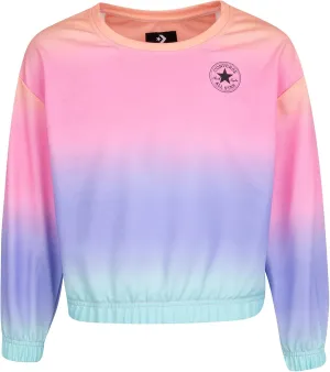 Converse Girl's Dropped Shoulder Hacci Crew (Big Kids)