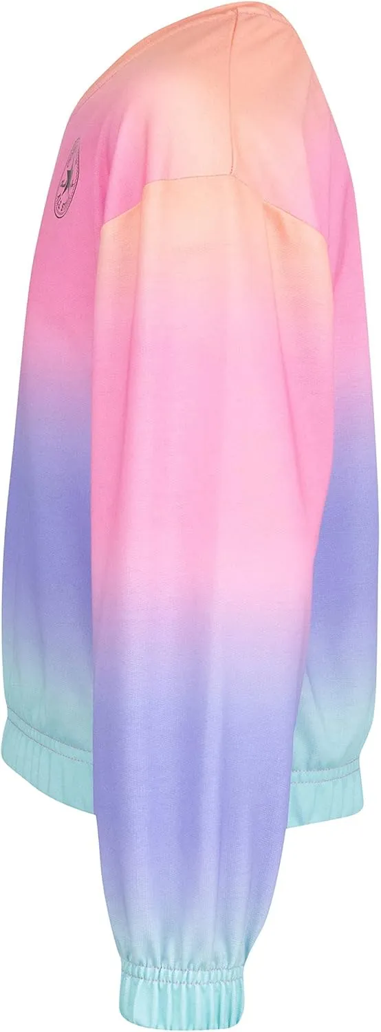 Converse Girl's Dropped Shoulder Hacci Crew (Big Kids)