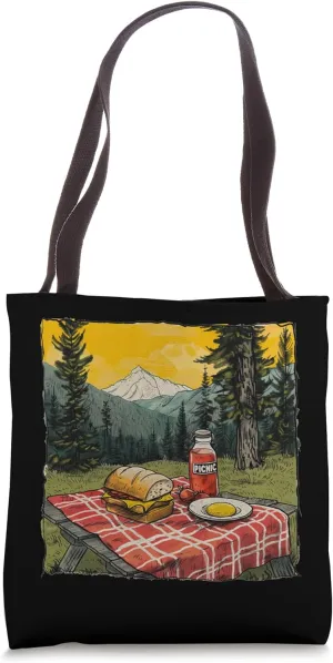 Cool Picnic in Forest for blanket and basket Fans Tote Bag