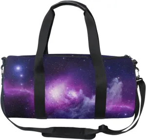 Cooper girl Purple Galaxy Nebula Duffels Bag Travel Sport Gym Bag