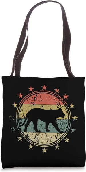 Cougar Funny Animal Vintage Design For Cougar Lovers Tote Bag