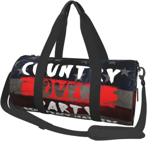 Country Over Party, Democracy Matters Duffel Bag Gym Bag Travel Sports Tote Large Foldable Beach Swim Yoga9