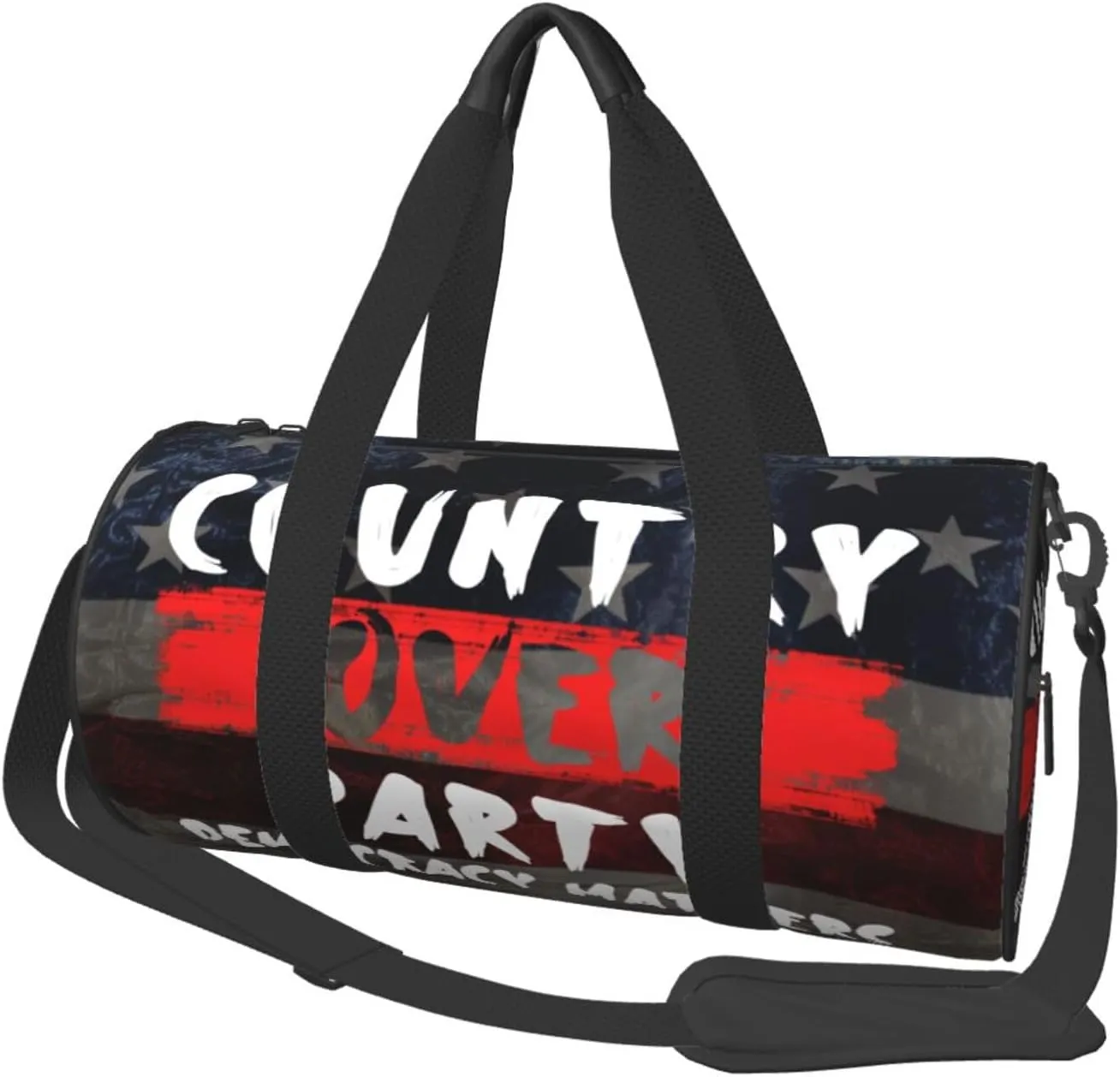 Country Over Party, Democracy Matters Duffel Bag Gym Bag Travel Sports Tote Large Foldable Beach Swim Yoga9