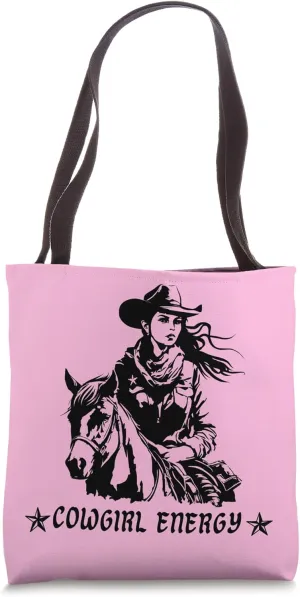 Cowgirl Energy Rustic Vintage Western Southern Style Tote Bag