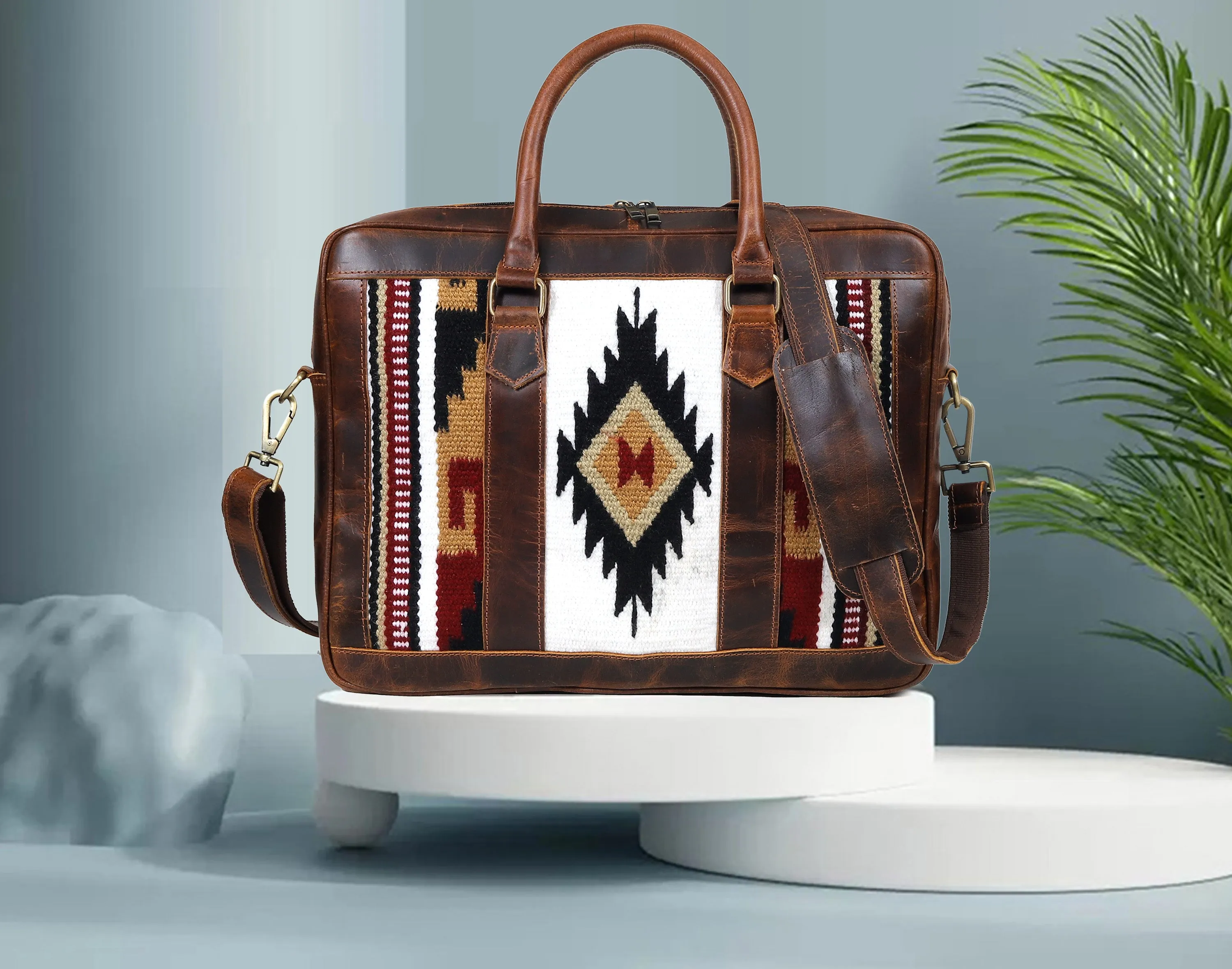 Cowhide Leather Messenger Bag