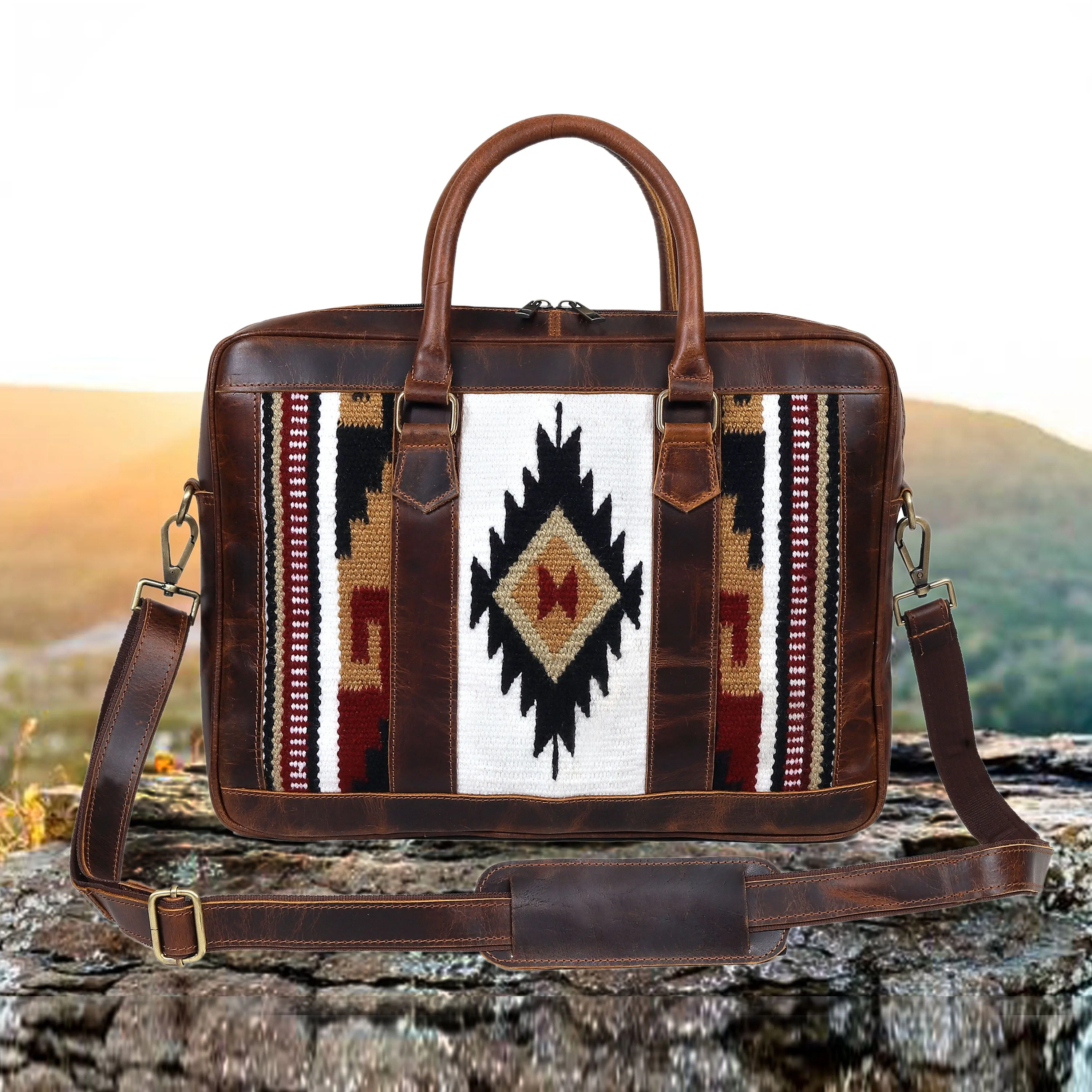 Cowhide Leather Messenger Bag