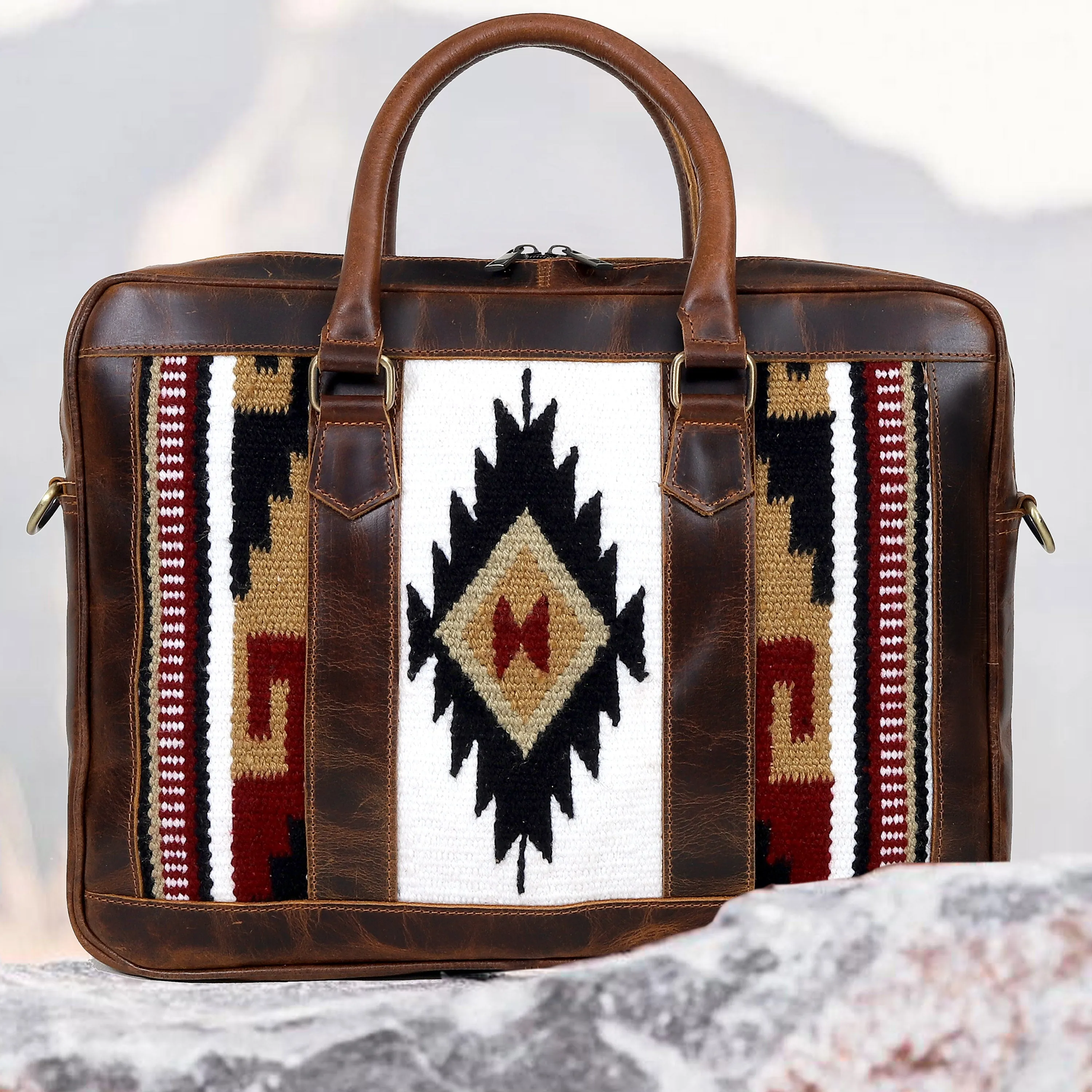 Cowhide Leather Messenger Bag