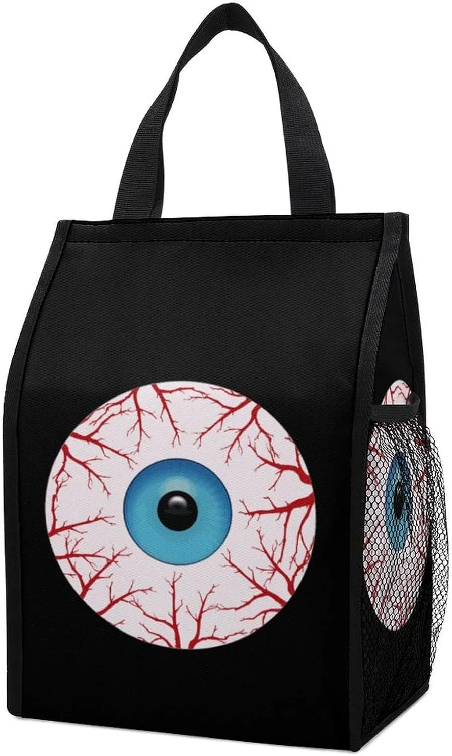 Creepy Bloodshot Eyeball Portable Lunch Bag Women Men Insulated Leakproof Lunchbox Tote Beach Travel Work