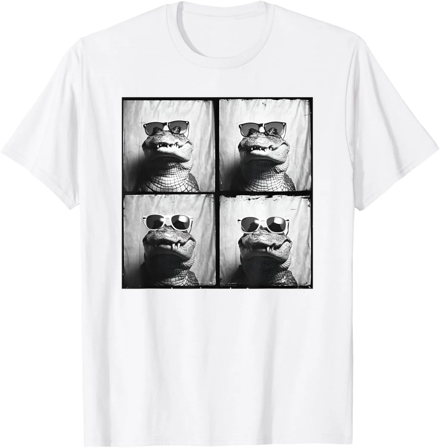 Crocodile Wearing Sunglasses Quirky Alligator Funny Animal T-Shirt