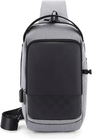 Crossbody Bag Men Waterproof Men's Chest Bag Casual Messenger Shoulder Bag for Youth Travel and Outdoor Activities