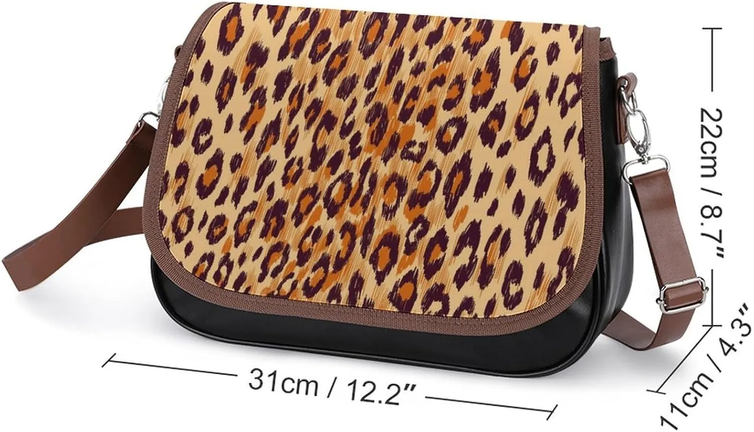 Crossbody Bag PU Leather Small Satchel, Stylish Waterproof Shoulder Handbag with Adjustable Strap for Women