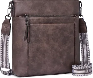 Crossbody Bags For Women Medium Crossbody Travel Purses with 4 Card Slots Leather Shoulder Handbags