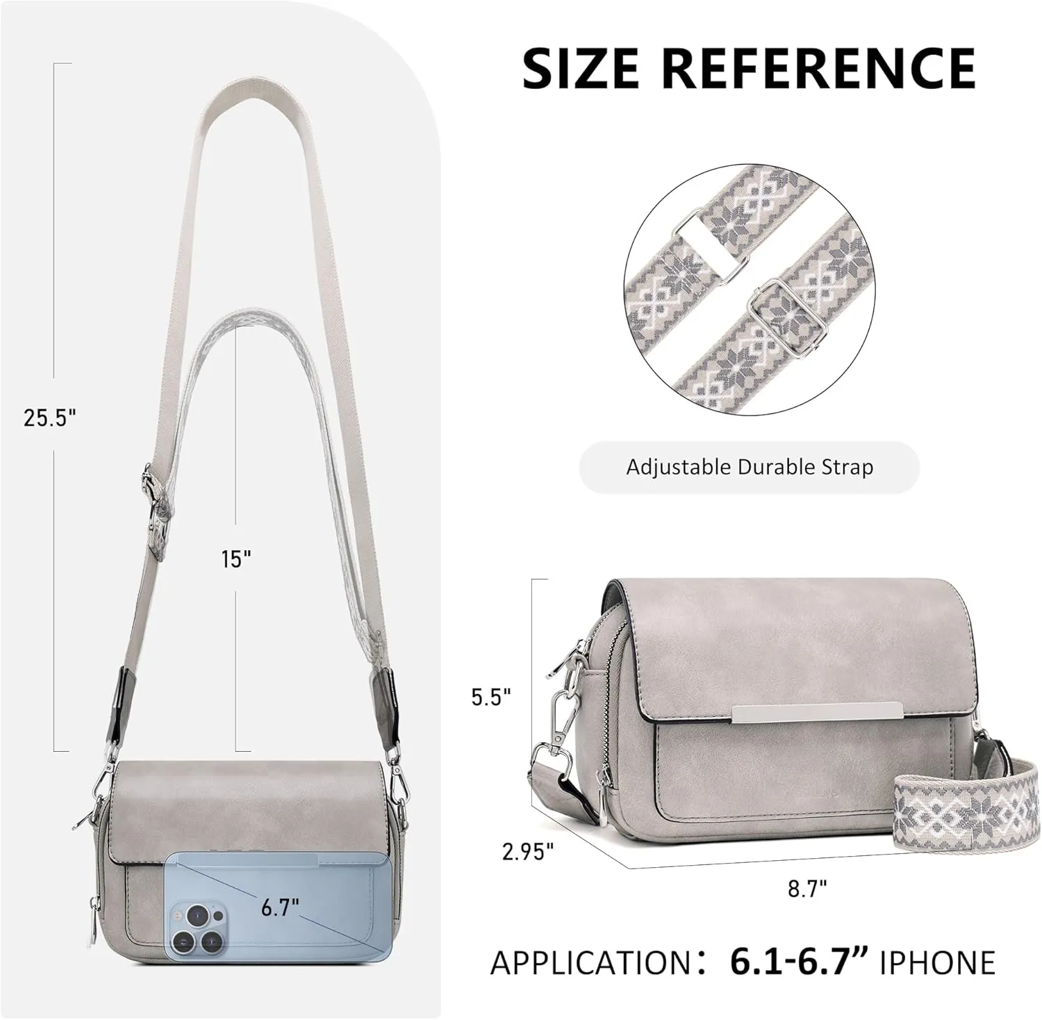 Crossbody Bags for Women Small Crossbody Wallet Purses with Card Slots Leather Shoulder Handbags Travel/Daily Use