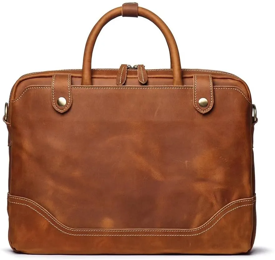 CSCDD Handbag Computer Documents Men's Briefcase Single Leather Bag Shoulder Office