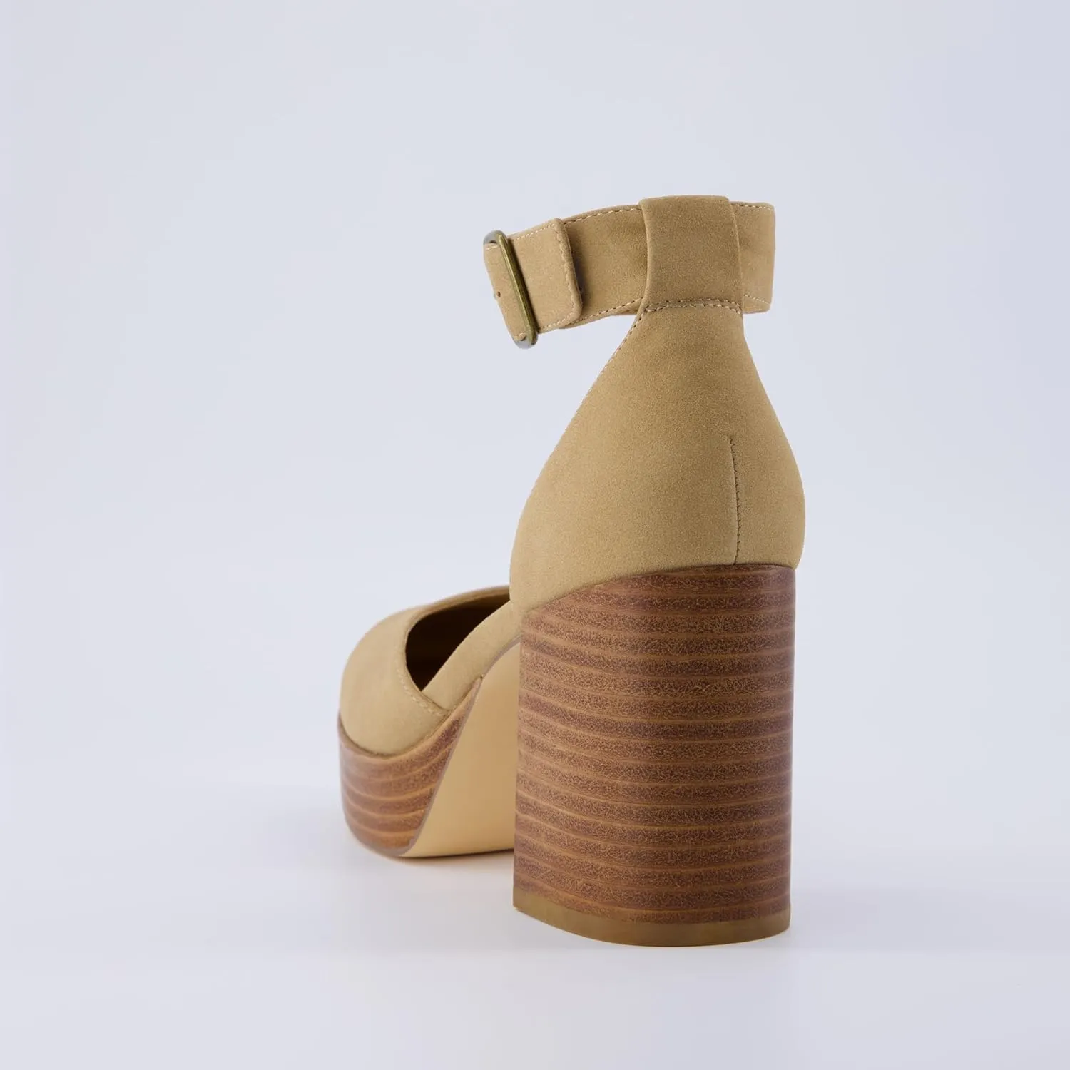 CUSHIONAIRE Women's Tanner Leather stack block heel with Memory Foam Padding, Wide Widths Available