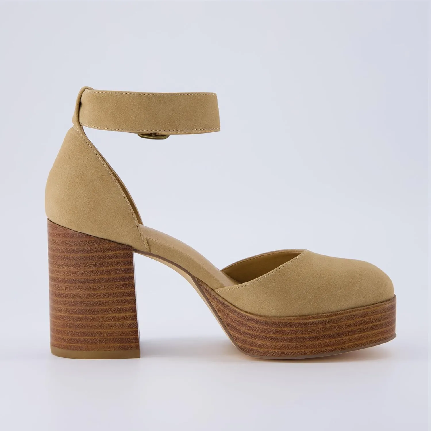 CUSHIONAIRE Women's Tanner Leather stack block heel with Memory Foam Padding, Wide Widths Available