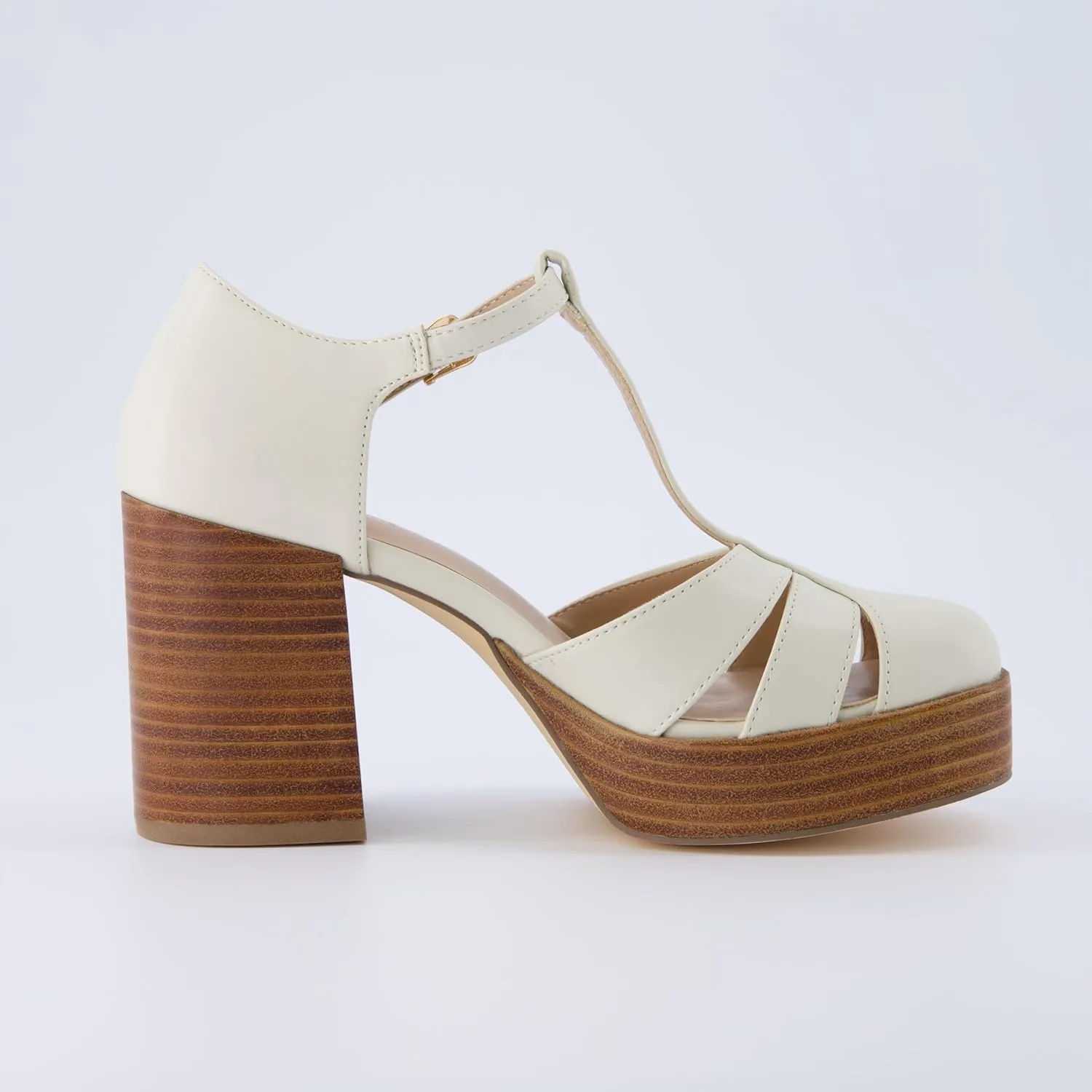CUSHIONAIRE Women's Tizzy Mary Jane Platform Heels  Memory Foam, Wide Widths Available