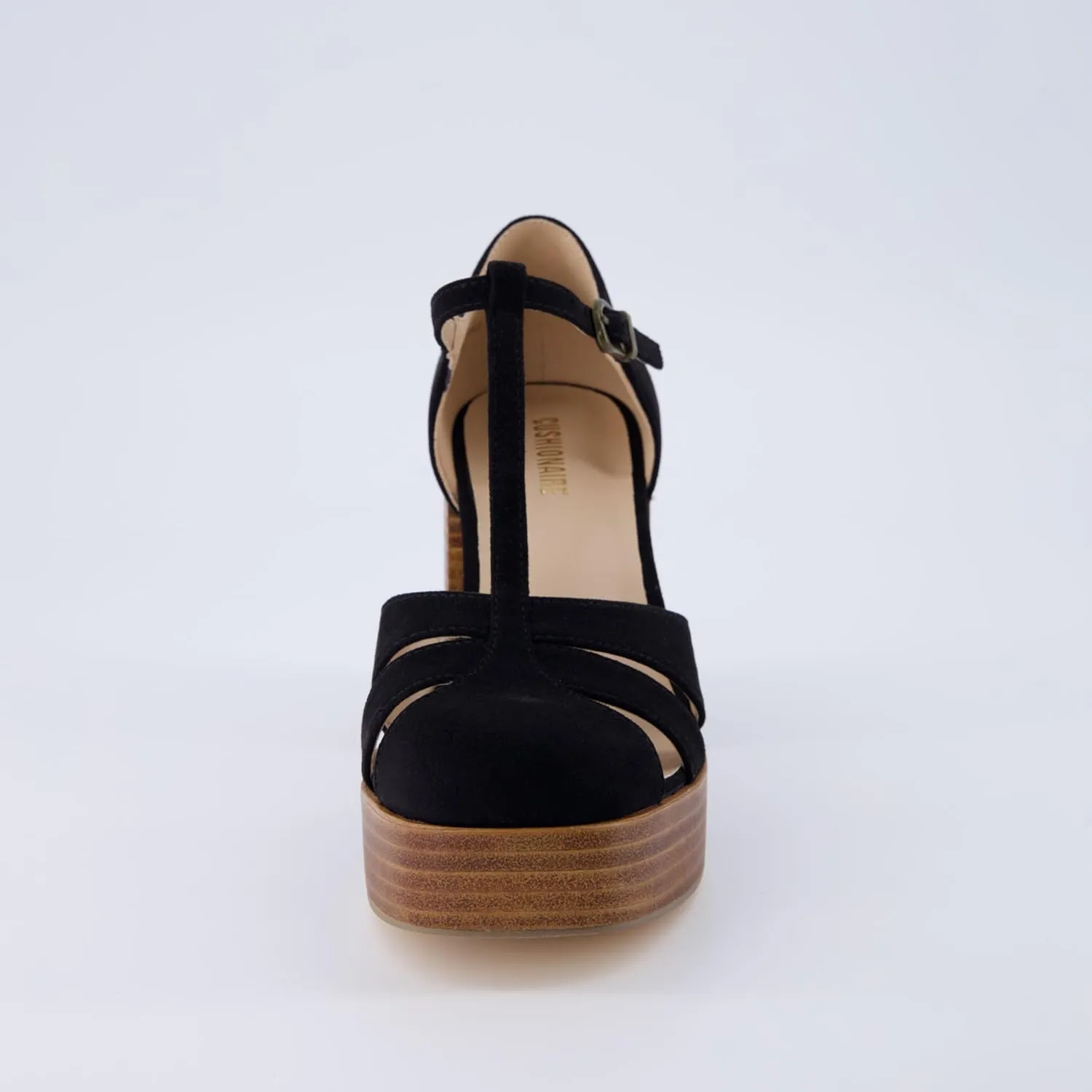 CUSHIONAIRE Women's Tizzy Mary Jane Platform Heels  Memory Foam, Wide Widths Available