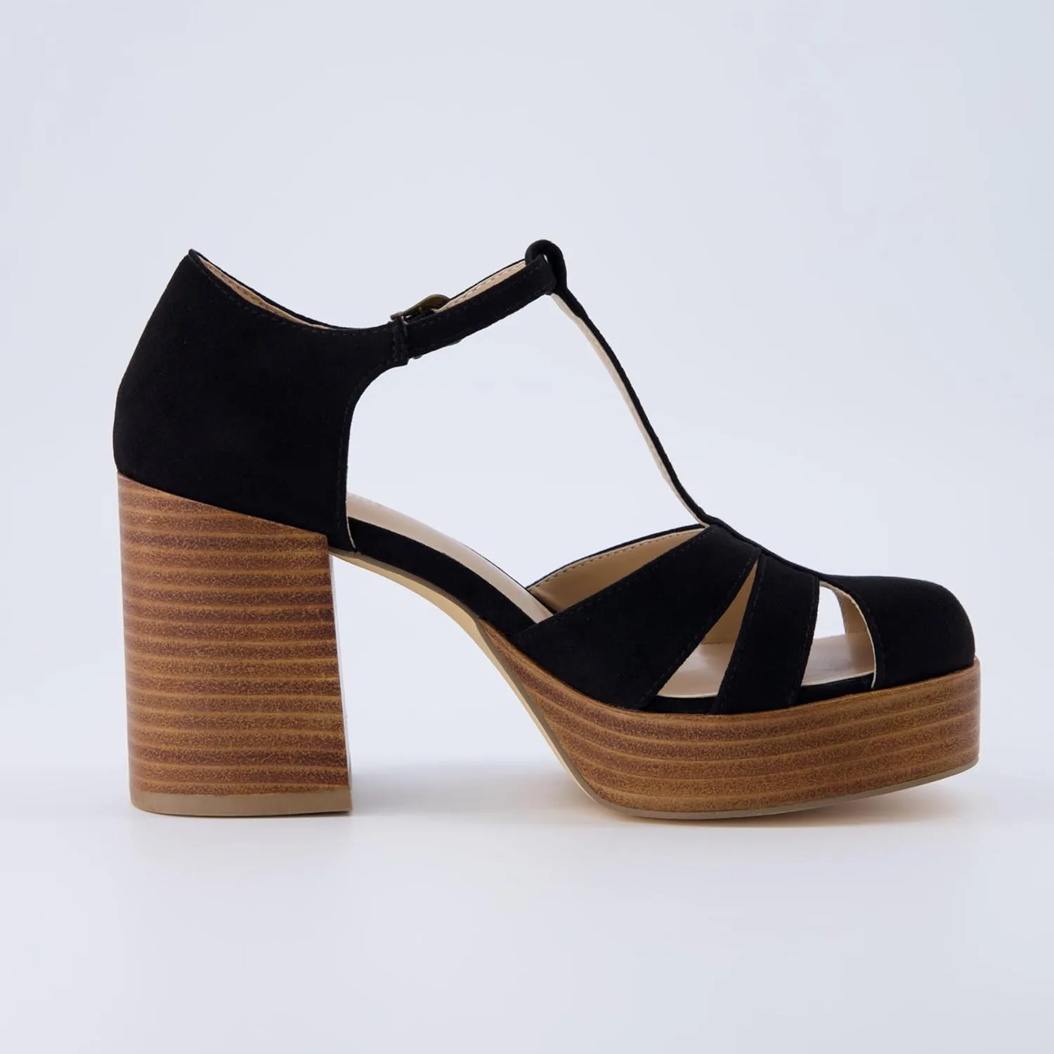 CUSHIONAIRE Women's Tizzy Mary Jane Platform Heels  Memory Foam, Wide Widths Available
