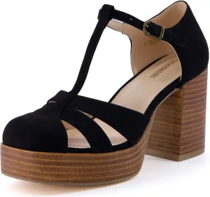 CUSHIONAIRE Women's Tizzy Mary Jane Platform Heels  Memory Foam, Wide Widths Available