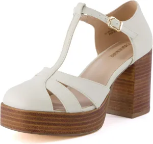 CUSHIONAIRE Women's Tizzy Mary Jane Platform Heels  Memory Foam, Wide Widths Available